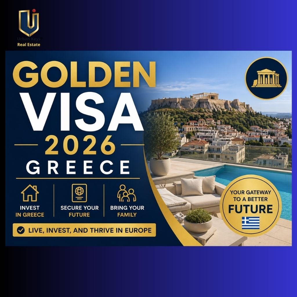 Golden Visa Greece 2026 investment program by Urban Keys Real Estate in Athens Greece