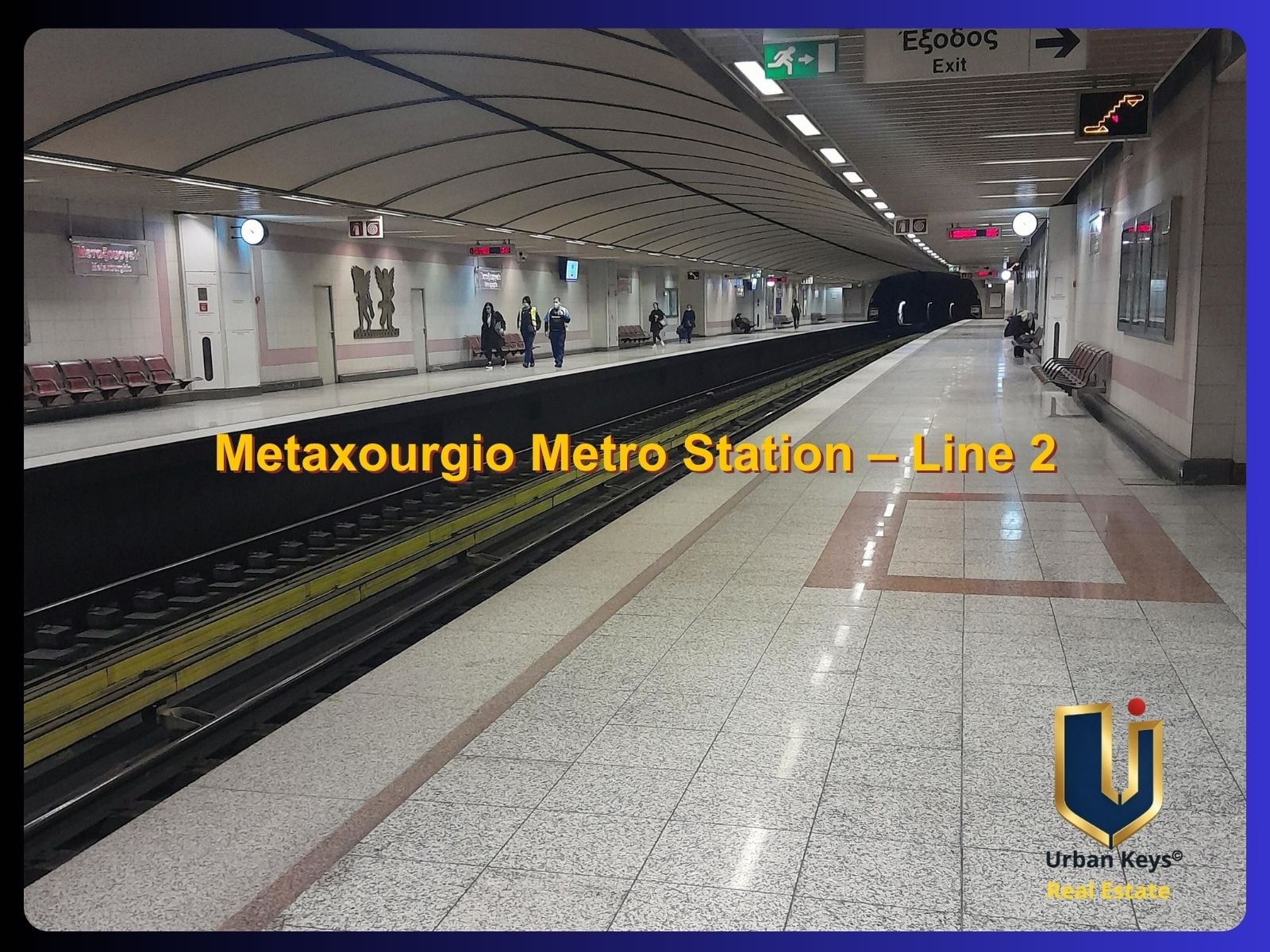 Metaxourgio Metro Station Line 2 near furnished apartment for rent in central Athens