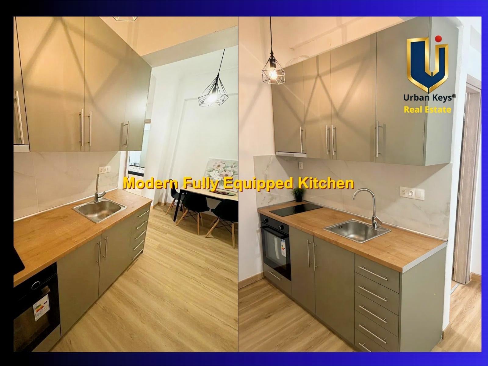 modern-fully-equipped-kitchen-athens-150-1034 Πλατεία Βάθης – Επιπλωμένο Διαμέρισμα 52 τ.μ. προς Ενοικίαση, κοντά στο Μετρό Μεταξουργείο – €400